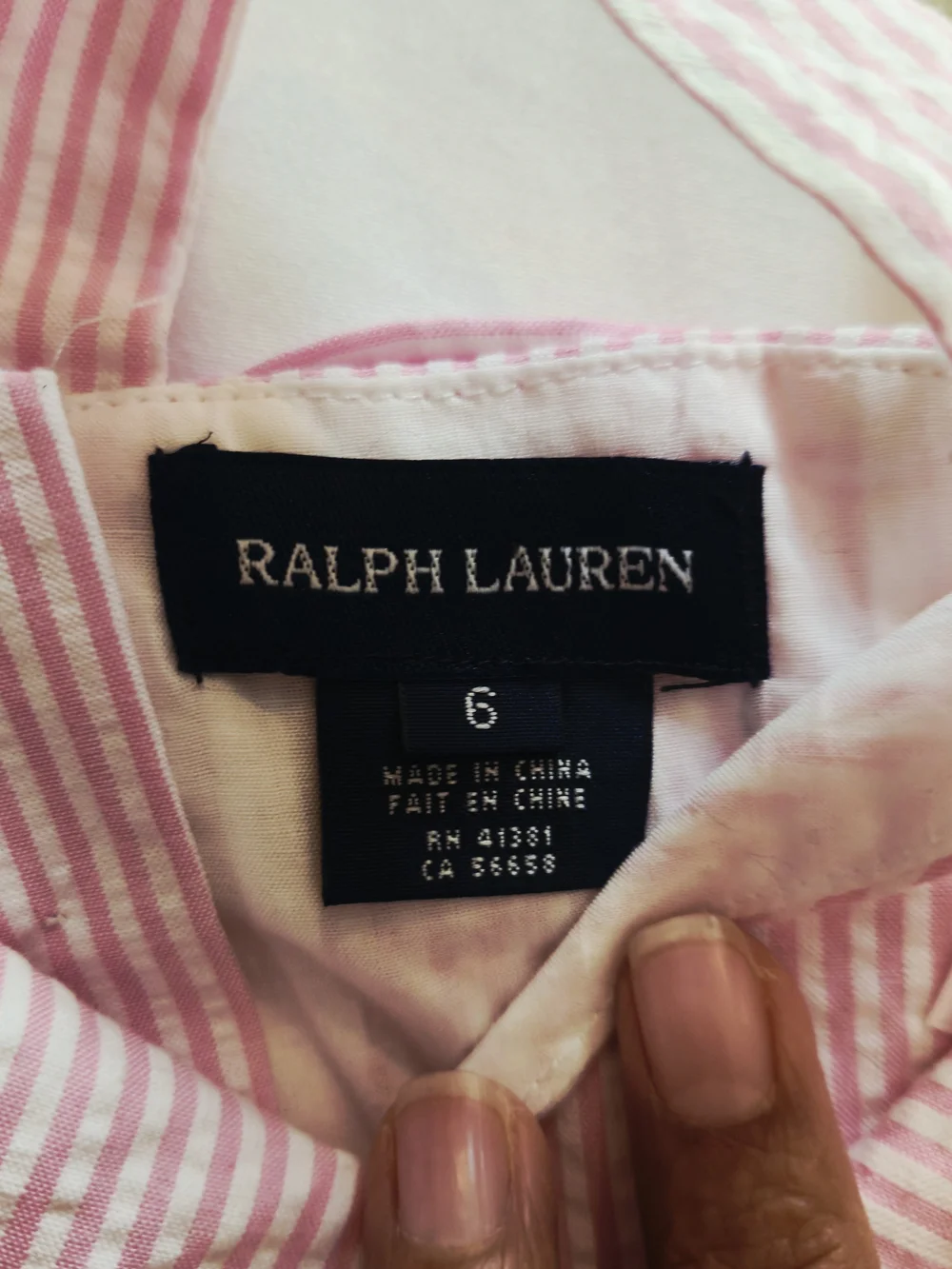 Ralph Lauren Pink Striped Seersucker Sundress